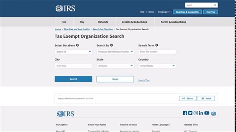 Tax Exempt Organization Search .